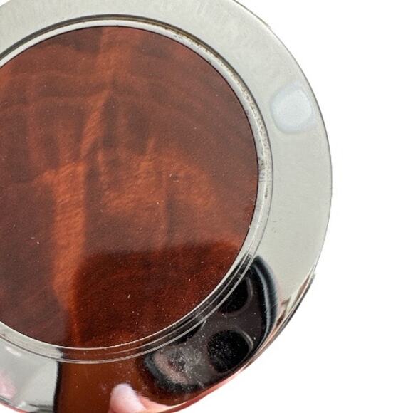 Vintage Rosewood Box with Six Round Silver Coasters - Picture 8 of 10